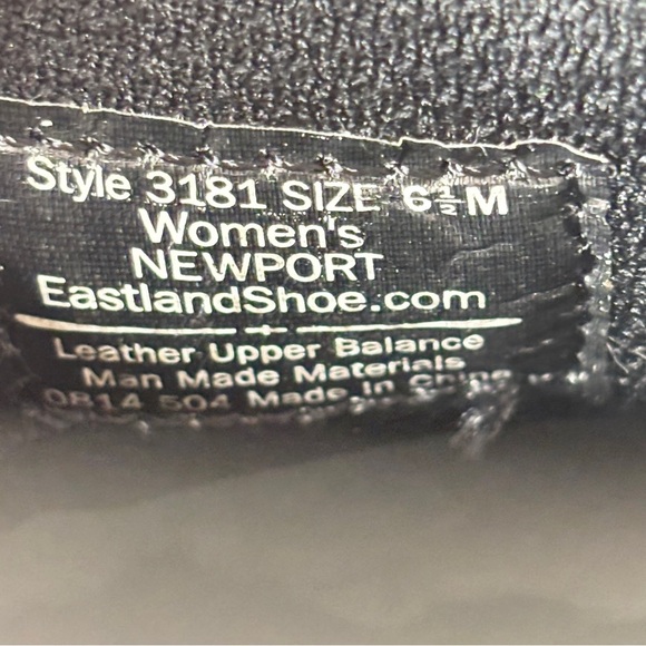 Eastland Womens Newport Chunky Oxford Shoes Black Leather Size 6.5 Style #3181 - Picture 7 of 12
